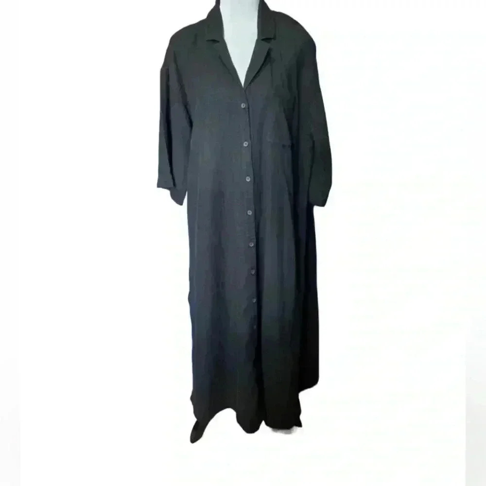 Madewell Black Button-Front Maxi Dress - Picture 10 of 12